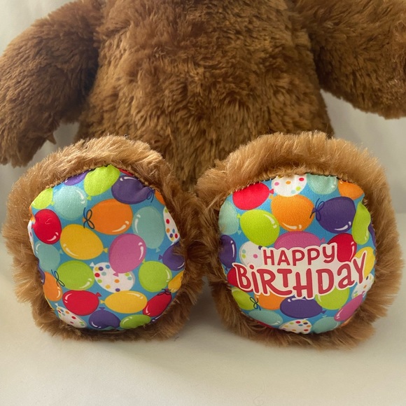 Build A Bear Happy Birthday Teddy Bear 17" Brown Plush Stuffed Balloon Paw - Picture 2 of 7